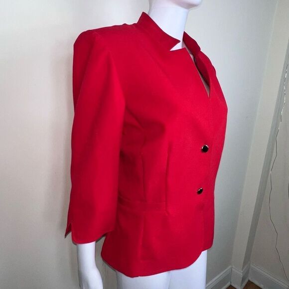 R&K Originals Vintage Cropped Red Power Blazer - Picture 4 of 12